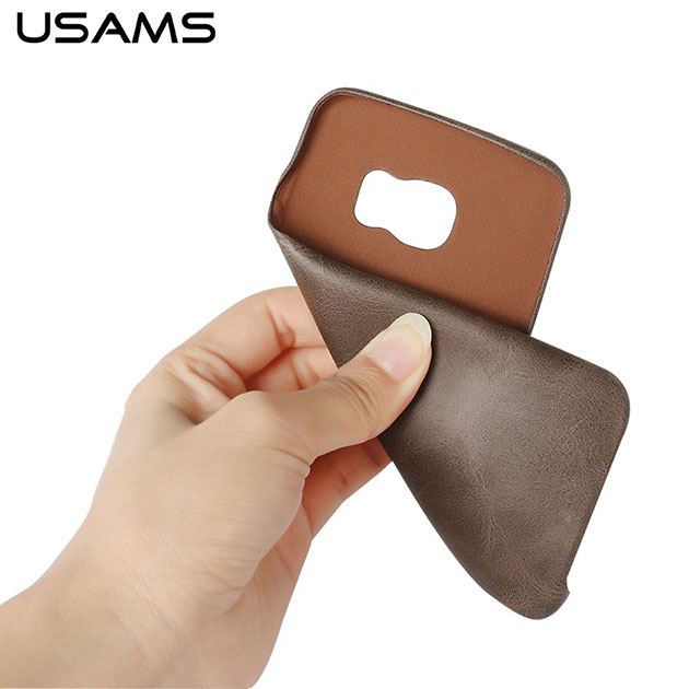 เคส S7 Edge เคสบางน้ำหนักเบาใช้หนังฟอกแท้